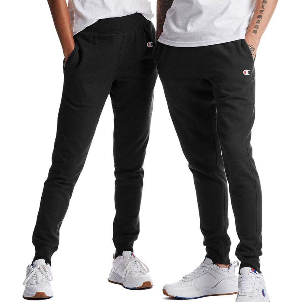 Champion Reverse Weave Trim Joggers Black