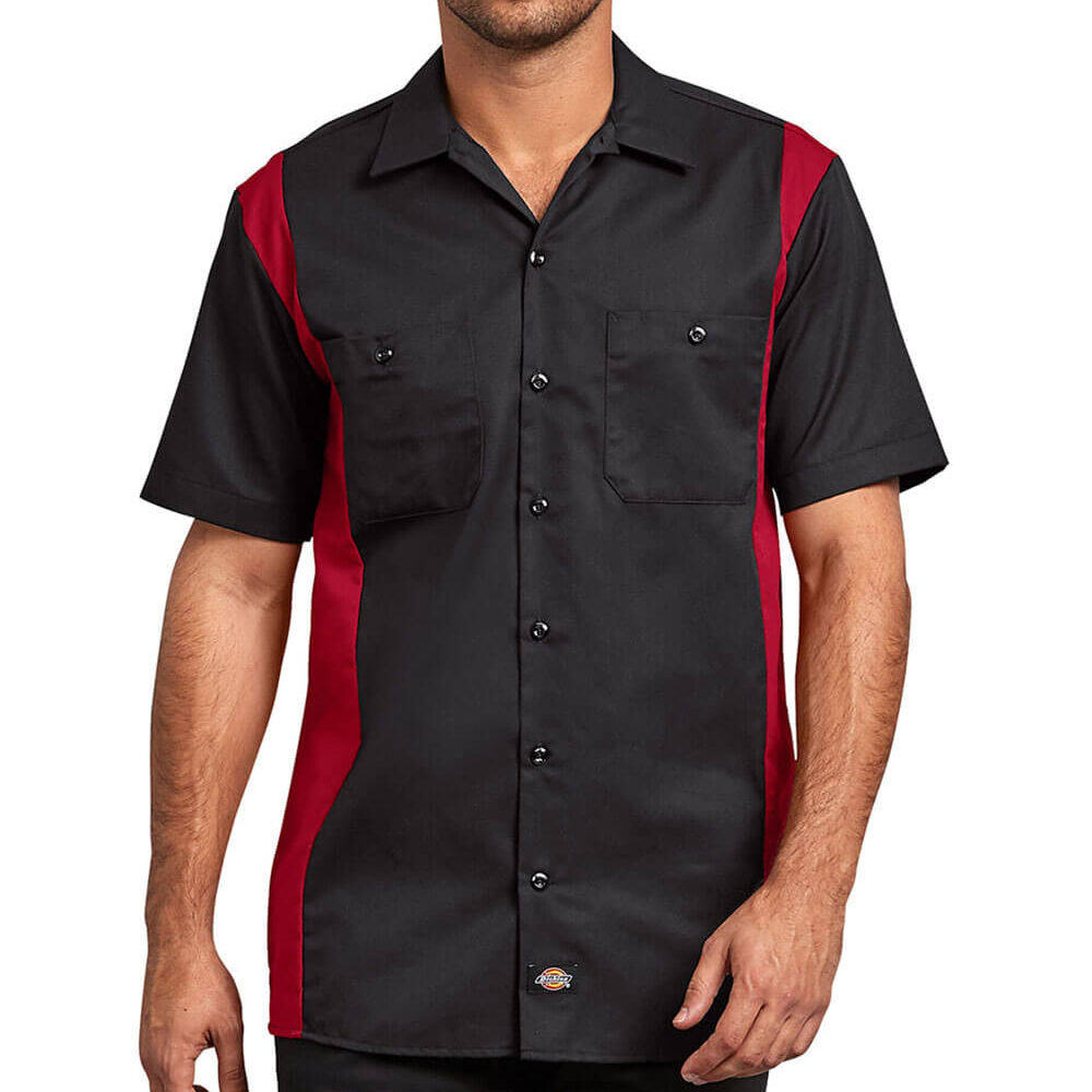 Camisa de manga corta de dos tonos