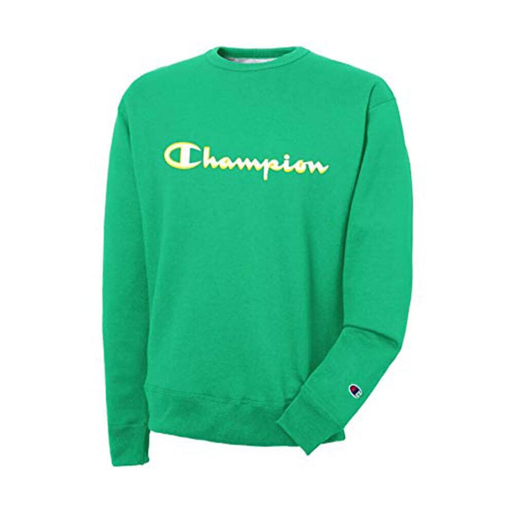 Men's Powerblend Crew Satin Stitch Logo