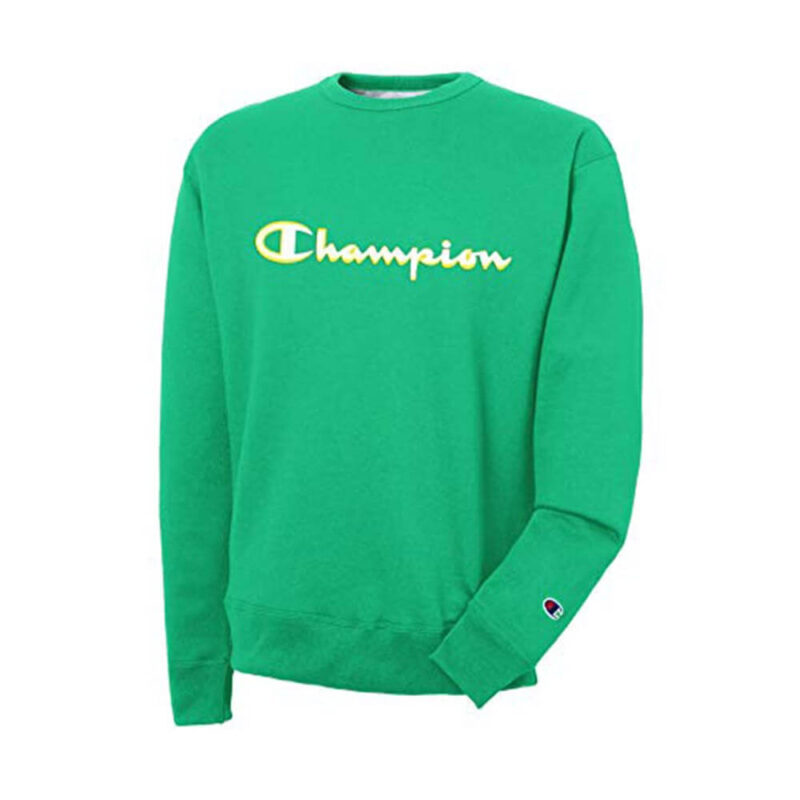 Men's Powerblend Crew Satin Stitch Logo